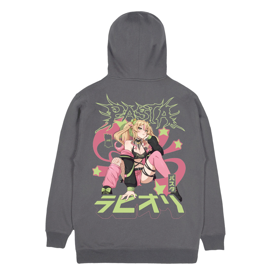 NEON NOODLE HOODIE (VINTAGE BLACK) - PastaroniRavioli